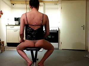 Sissy Cumming in White Thong
