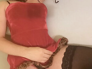 Crossdresser in velvet