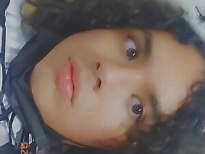 Teen sissy femboy masturbates dressed as a maid and in pantyhose until cumming