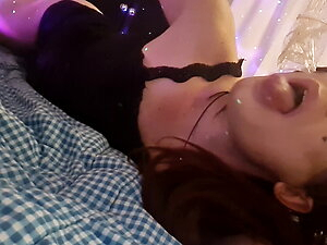 Sissy eating cum from condom