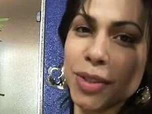 Sexy brazilian shemale masturbating