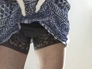 Sarah cd cums in short dress