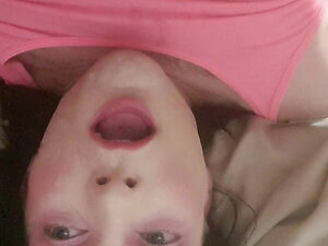 Lexi Bradley shoots own cum in mouth and eats own cum
