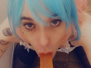 Horny Blue Hair Bunny Girl